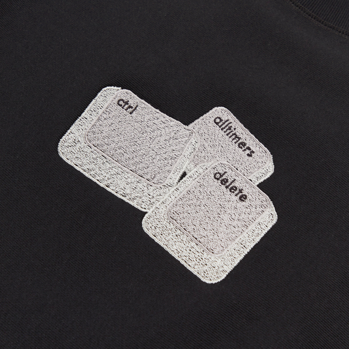 Alltimers Delete Embroidered Crewneck Sweatshirt - Black image 2