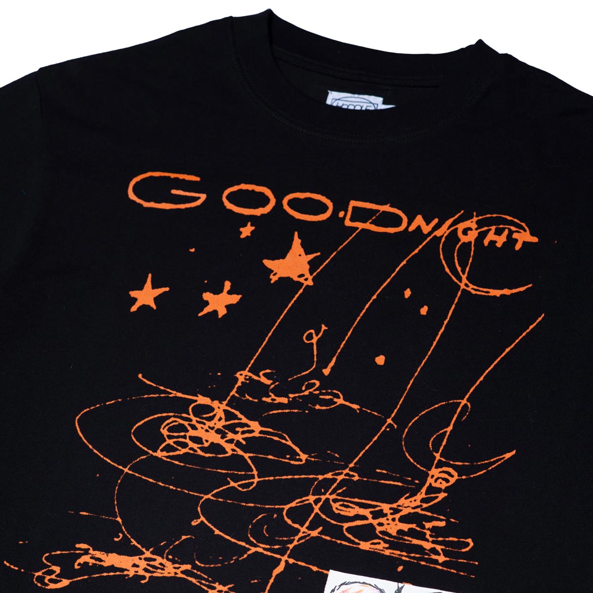 Hoddle Goodnight T-Shirt - Black/Orange image 2