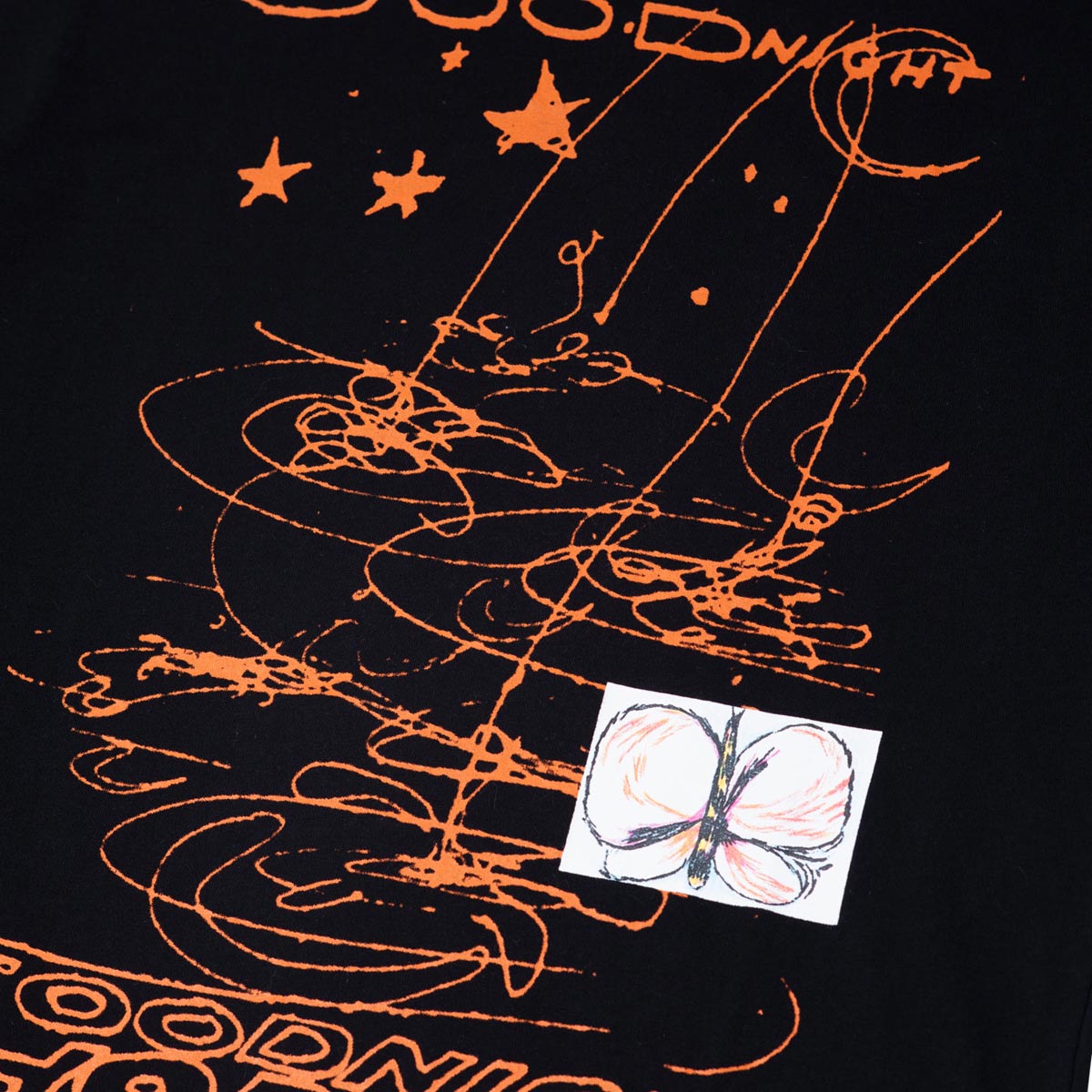 Hoddle Goodnight T-Shirt - Black/Orange image 3