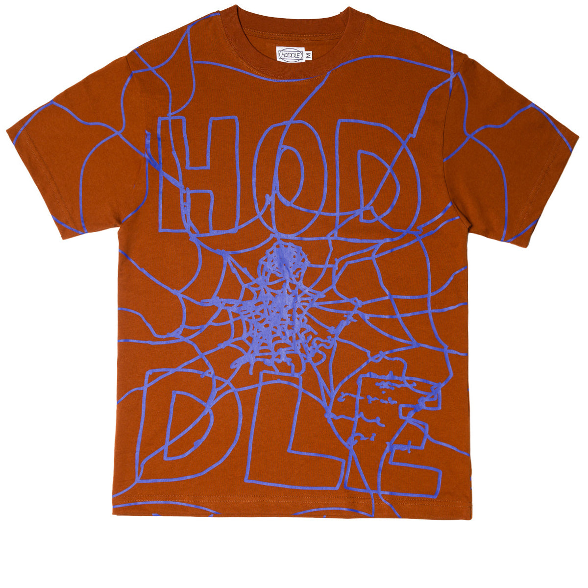 Hoddle Web All Over Print T-Shirt - Brown image 1