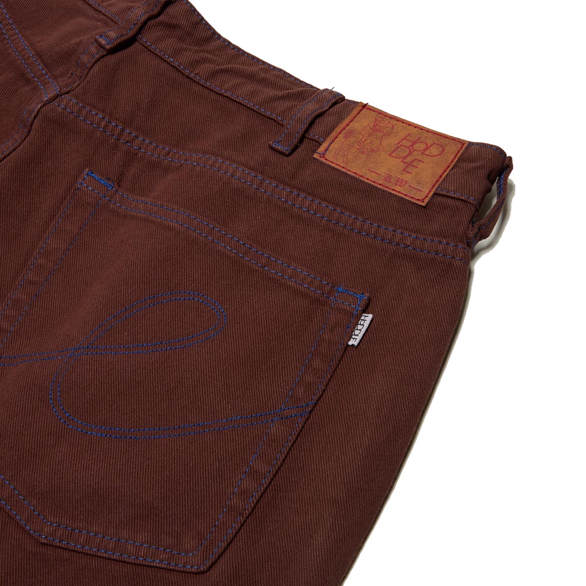 Hoddle 12o Denim Ranger Jeans - Brown/Blue Stitch image 4