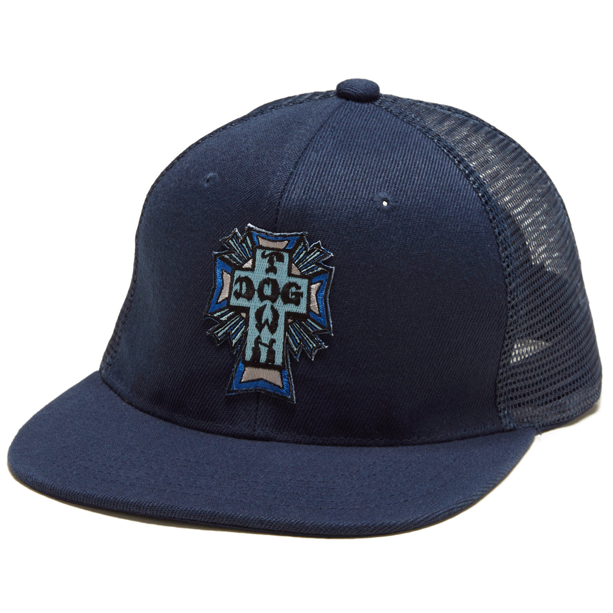 Dogtown Blue Cross Patch Mesh Hat - Navy Blue image 1