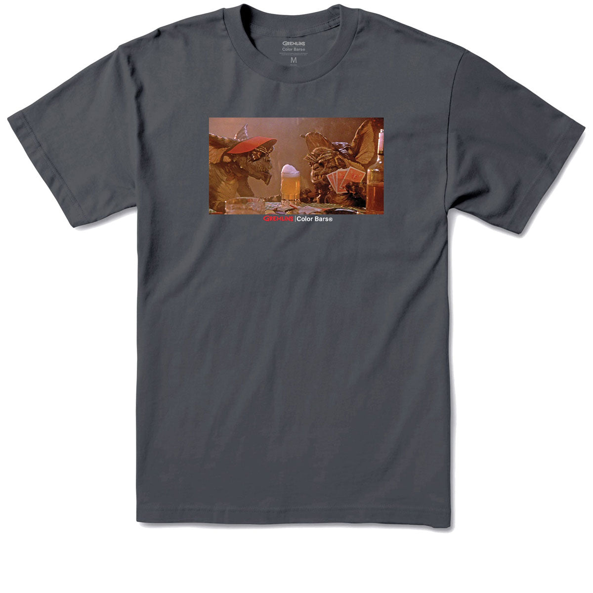Color Bars x Gremlins Gamblin T-Shirt - Graphite image 1