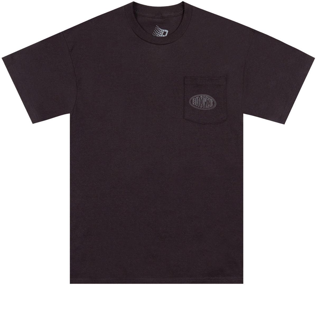 Bronze 56k Reflective Oval Pocket T-Shirt - Black image 1