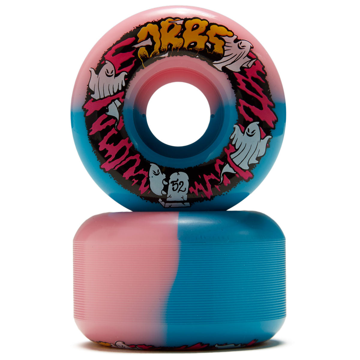 Welcome Orbs Apparitions '23 Round 99A Skateboard Wheels - Pink/Blue Split - 52mm image 2