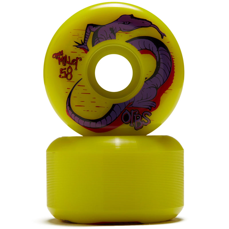 Welcome Orbs Specters Conical 99A Miller Skateboard Wheels - Neon Yellow - 58mm