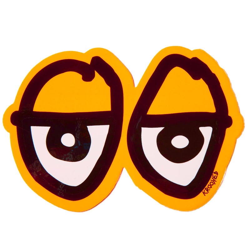 Krooked Eyes Di-Cut MD Sticker - Orange