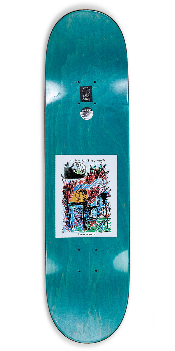Polar Team Model Another World Is Possible Skateboard Deck - White - 8.00