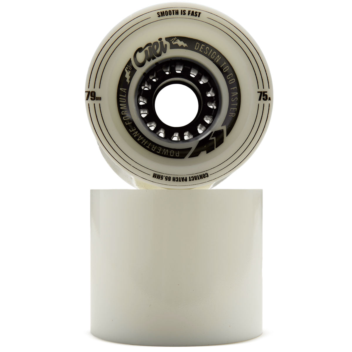 Cuei A1 75a Longboard Wheels - White - 79mm image 2