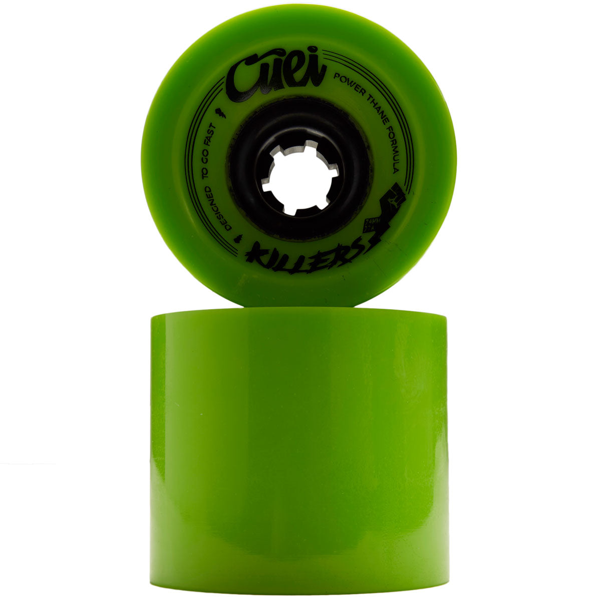 Cuei Killers DH 77a Longboard Wheels - Green - 74mm image 2