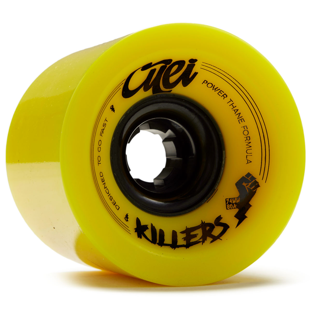 Cuei Killers DH 80a Longboard Wheels - Yellow - 74mm image 1