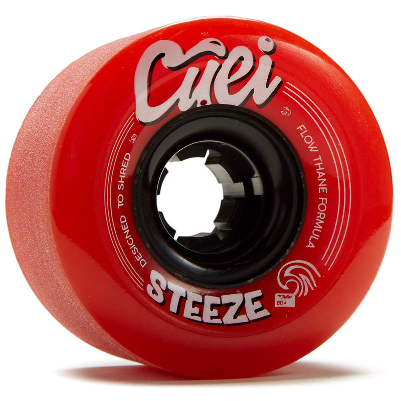 Cuei Steeze Freeride 80a Stoneground Longboard Wheels - Red - 70mm
