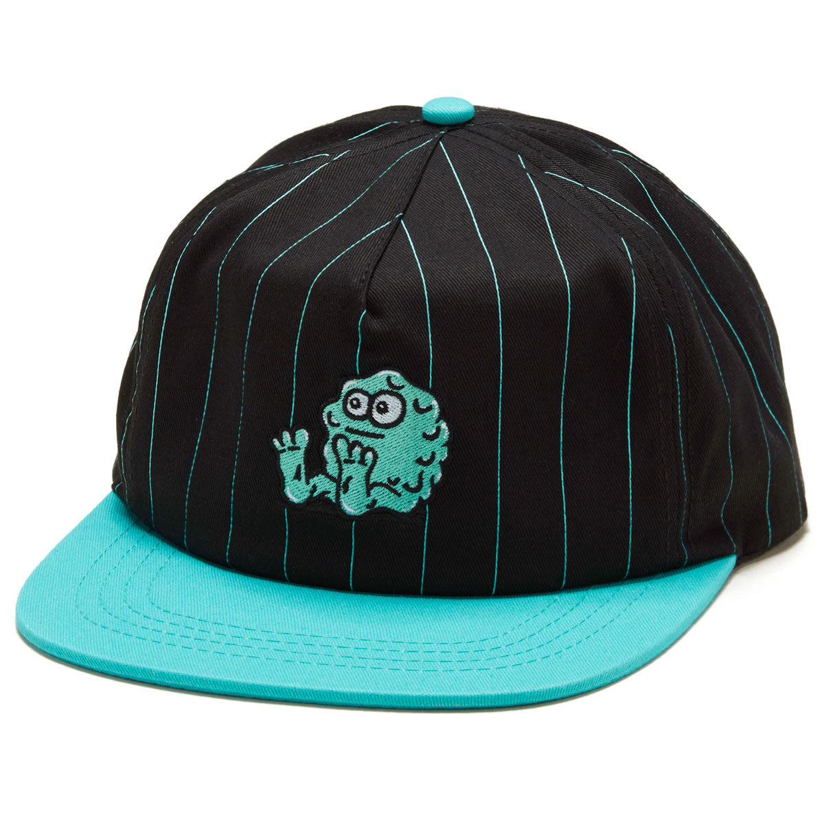 Snot Pinstripe Snapback Hat - Black image 1