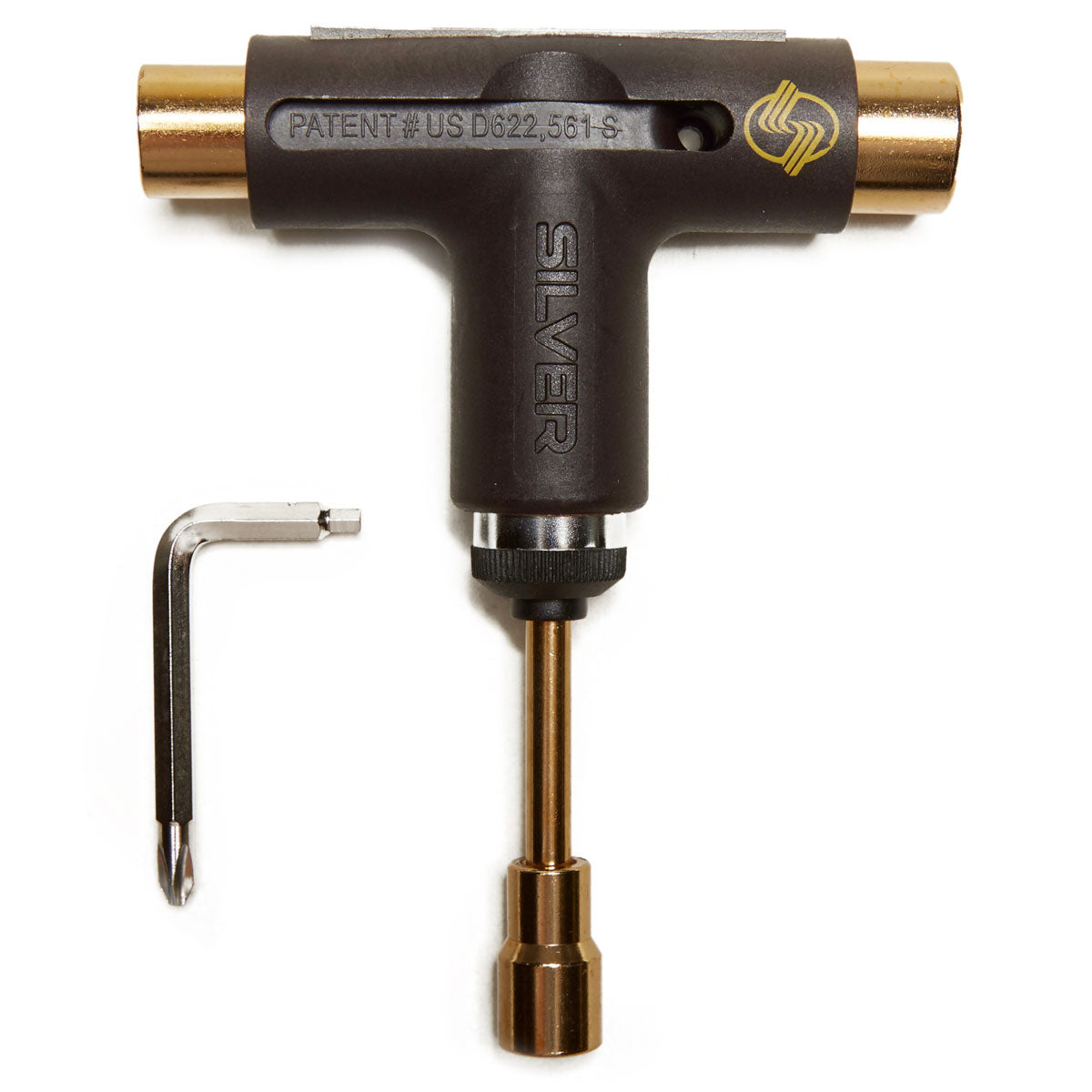Silver Premium Skateboard Tool - Brown/Gold image 3