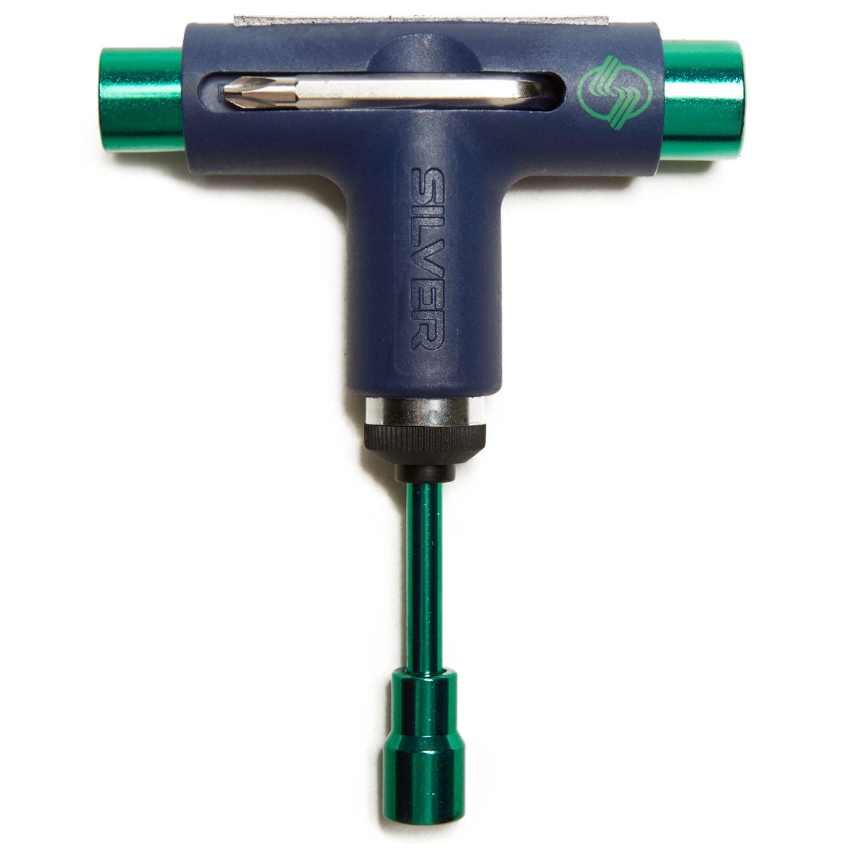 Silver Premium Skateboard Tool - Blue/Green image 2