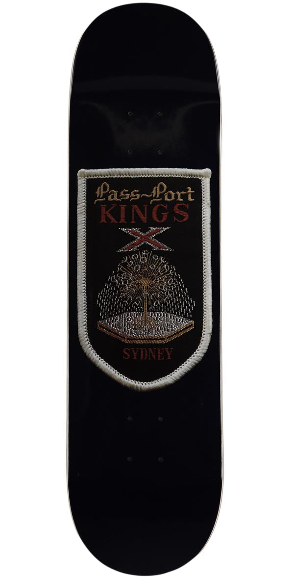 Passport Patch Skateboard Deck - Kings X - 8.25