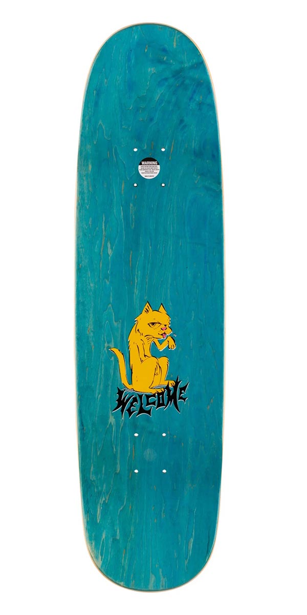 Welcome Purr Pile Nora On A Sphynx Skateboard Deck - Black - 8.80