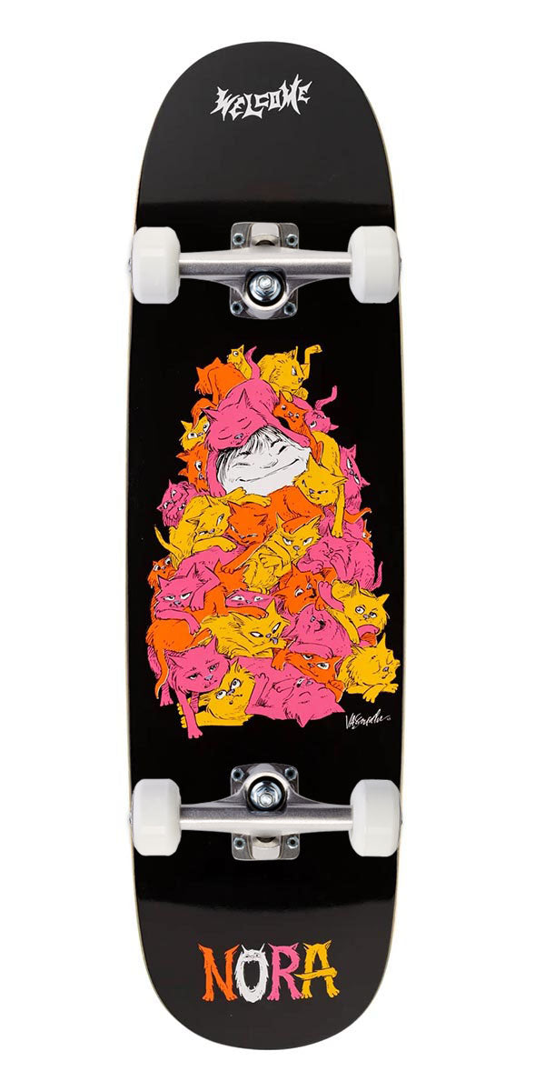 Welcome Purr Pile Nora On A Sphynx Skateboard Complete - Black - 8.80