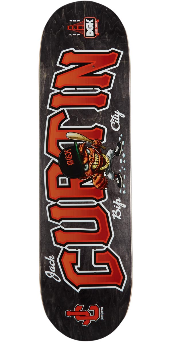 DGK Bip City Jack Curtin Skateboard Deck - Black - 8.38