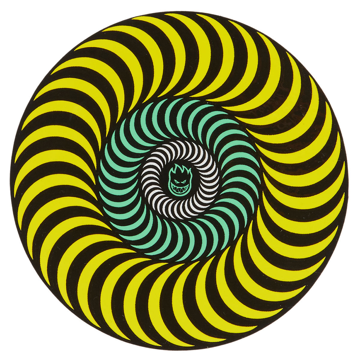 Spitfire Tri-Color Swirl Bighead Sticker - Yellow - 4