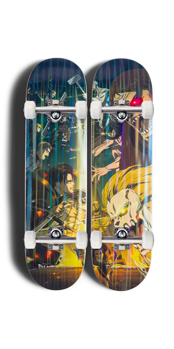 Color Bars x Attack On Titan Battle 2 Deck Set Skateboard Complete - 8.25