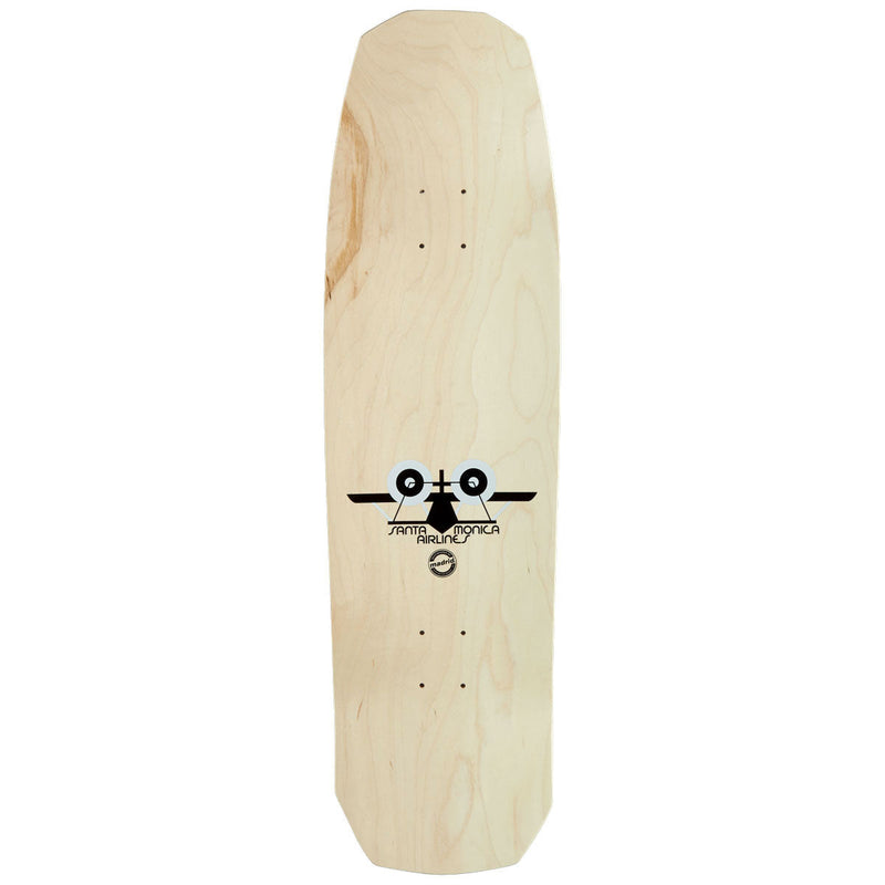 Santa Monica Airlines Bennett Harada Dragon Skateboard Deck - Black Dipped/Silver - 9.00
