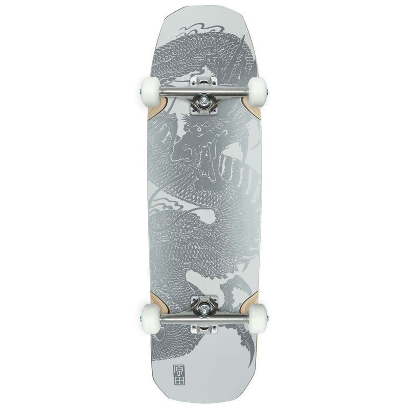 Santa Monica Airlines Bennett Harada Dragon Skateboard Complete - Black Dipped/Silver - 9.00