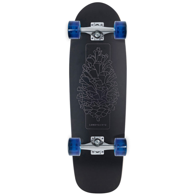 Landyachtz Dinghy Blunt Pinecone Longboard Cruiser Complete - Black/White