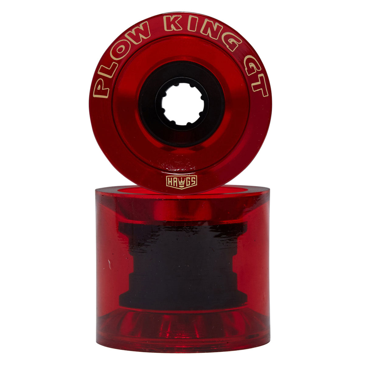 Hawgs Plow King GT 76a Stone Ground Longboard Wheels - Red - 74mm image 2