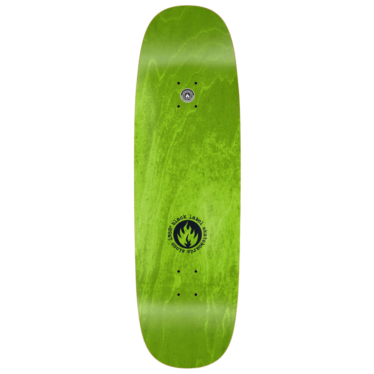 Black Label Nick Peterson Burnside Brew Tugboat Shape Skateboard Complete - Assorted Stains - 9.50