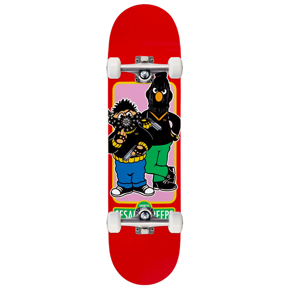 Shorty's Sesame Creeps Bert And Ernie Skateboard Complete - 8.25