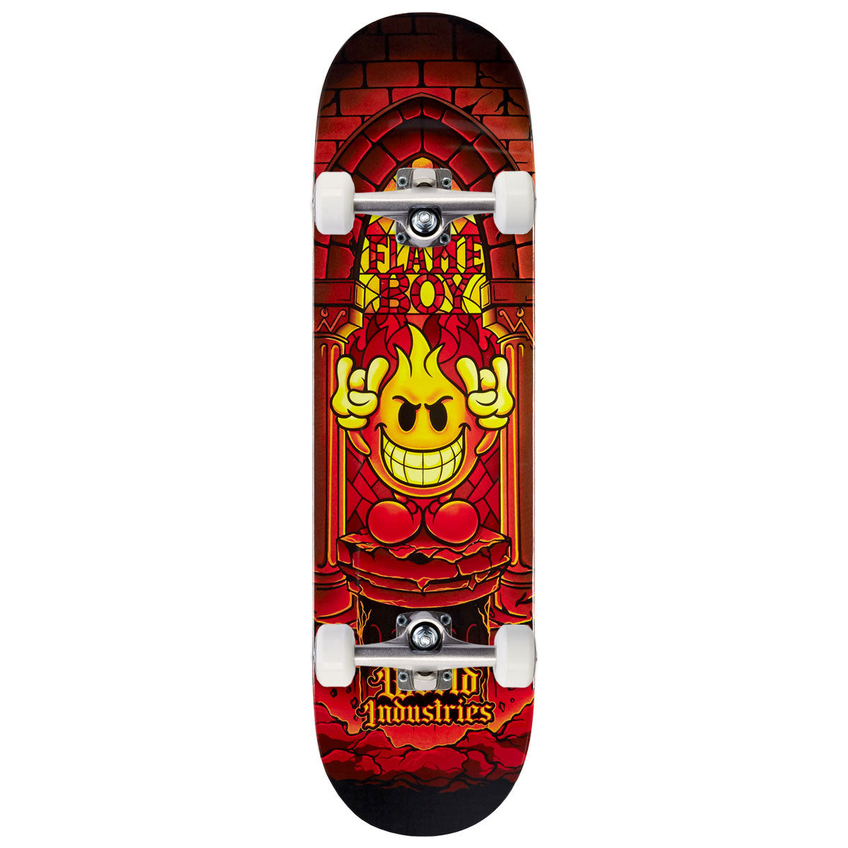 World Industries Flame Boy Stained Glass Skateboard Complete - 8.50