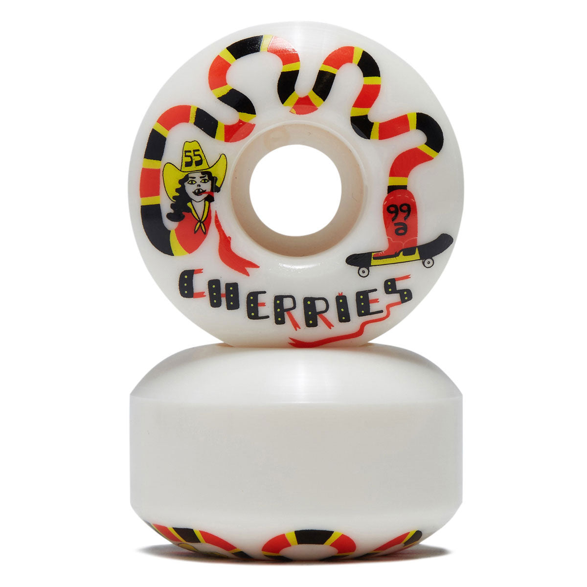Cherries Boot Skoots Classic Shape 99a Skateboard Wheels - White - 55mm image 2