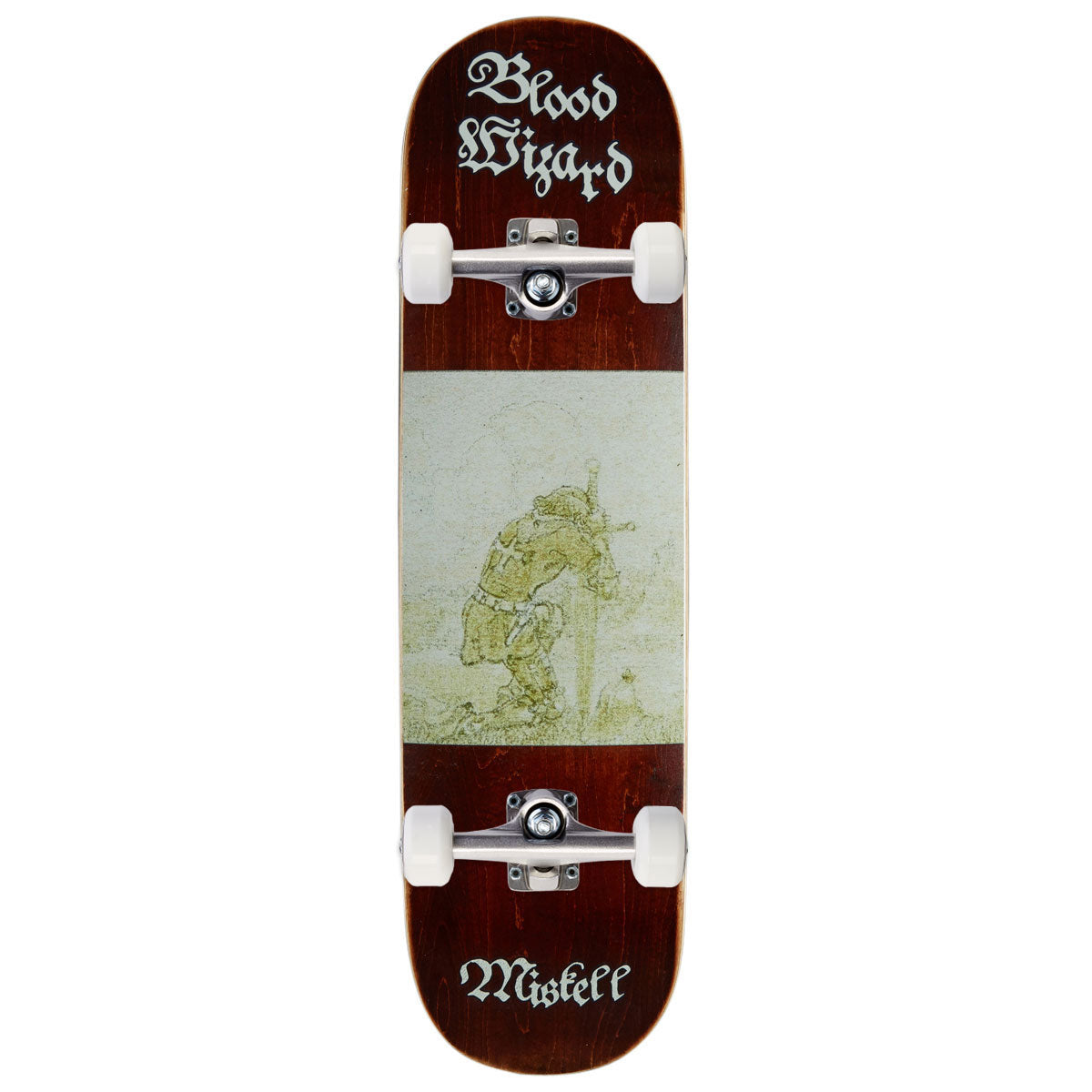 Blood Wizard Stronghold Miskell Ruin Skateboard Complete - 8.375