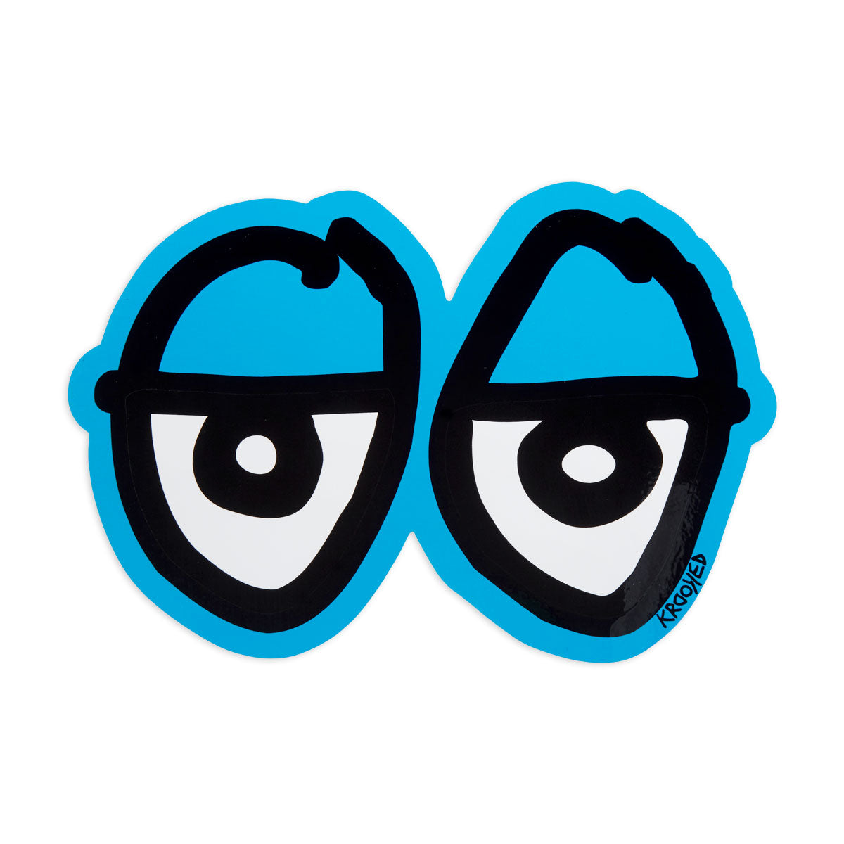 Krooked Eyes Di-Cut LG Sticker - Blue image 1