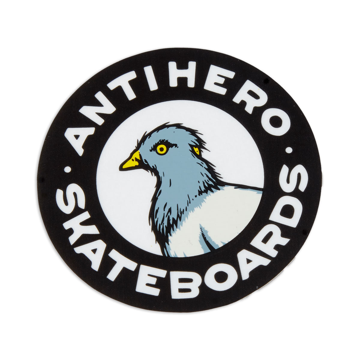 Anti-Hero Pigeon Round MD Sticker - Black image 1