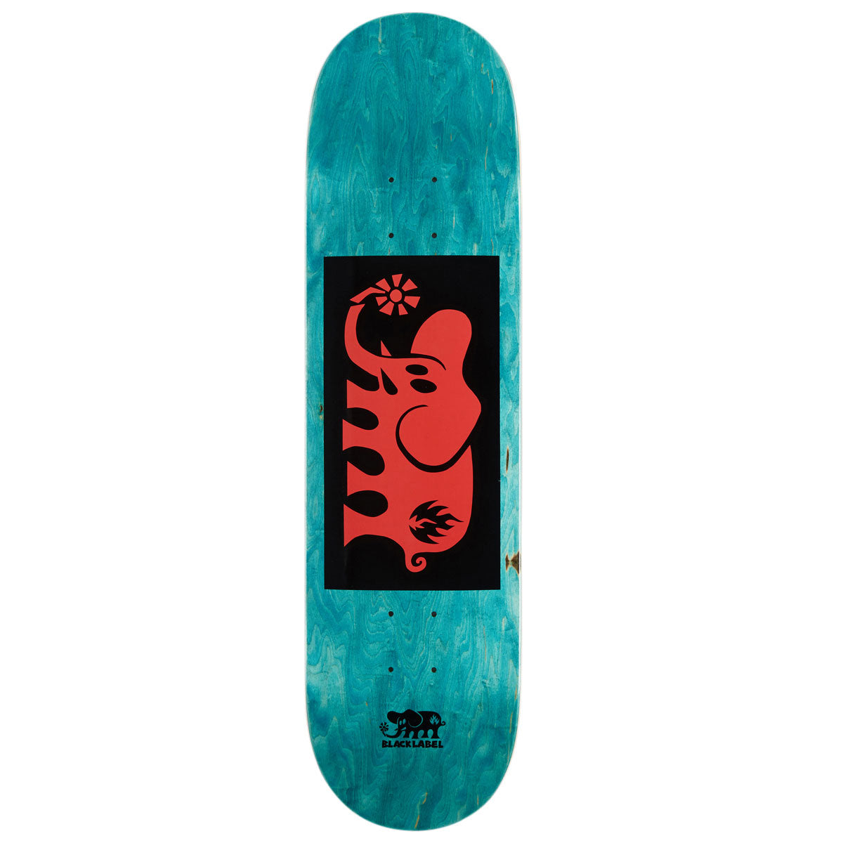 Black Label Elephant Block Skateboard Deck - Red - 8.25