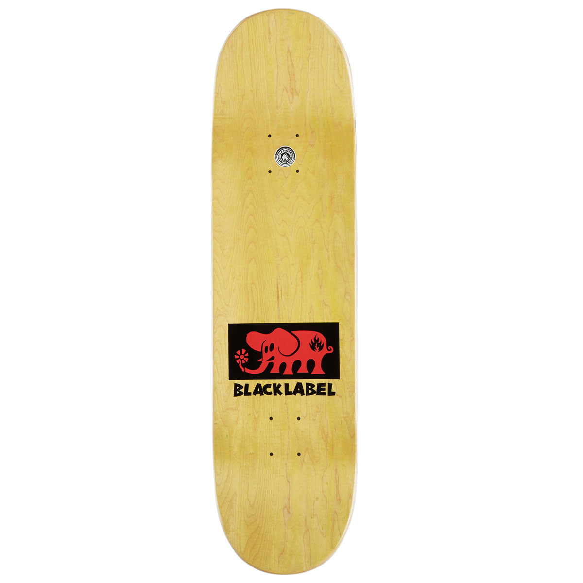 Black Label Elephant Block Skateboard Deck - Red - 8.50
