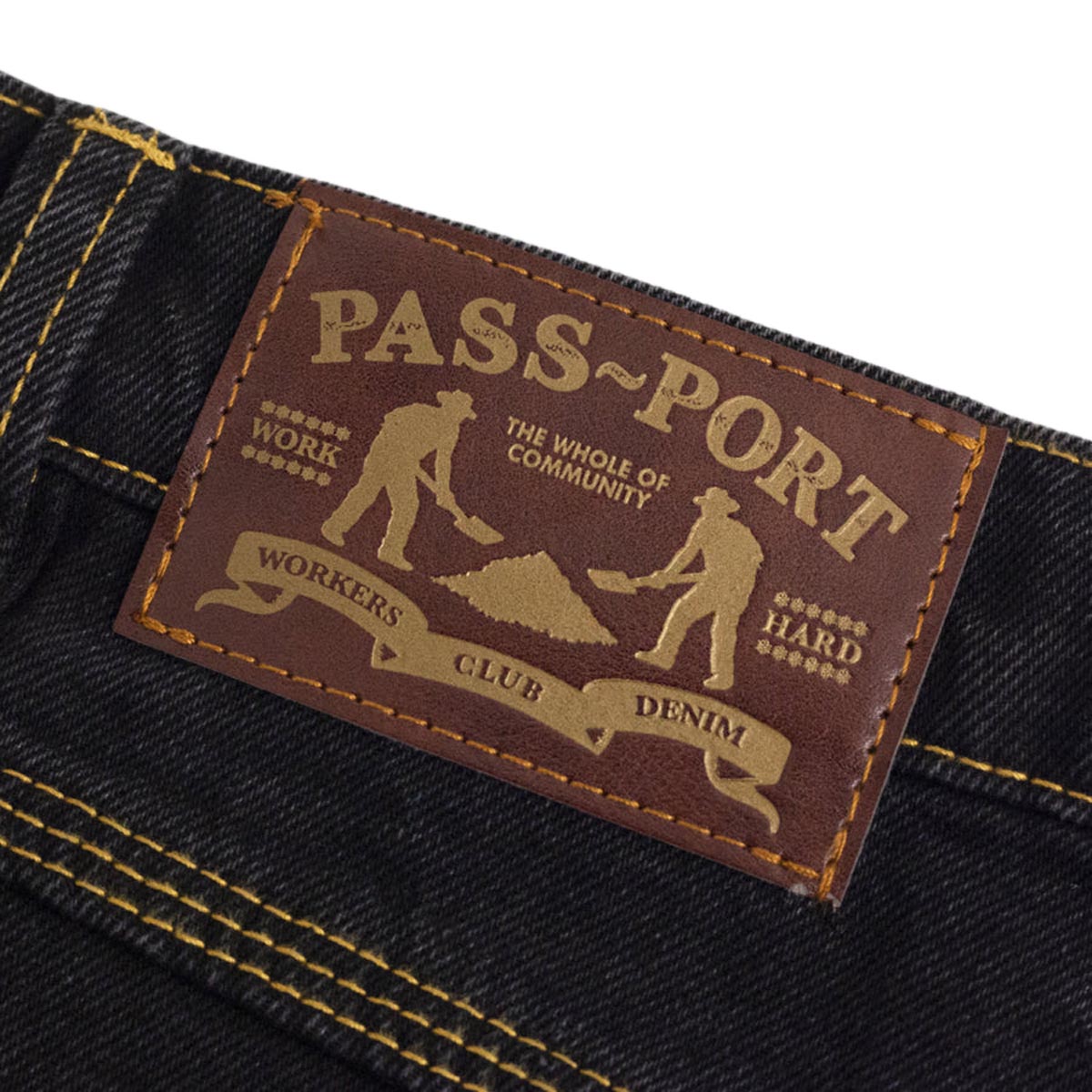 Passport Workers Club Denim Jeans - Washed Black image 4
