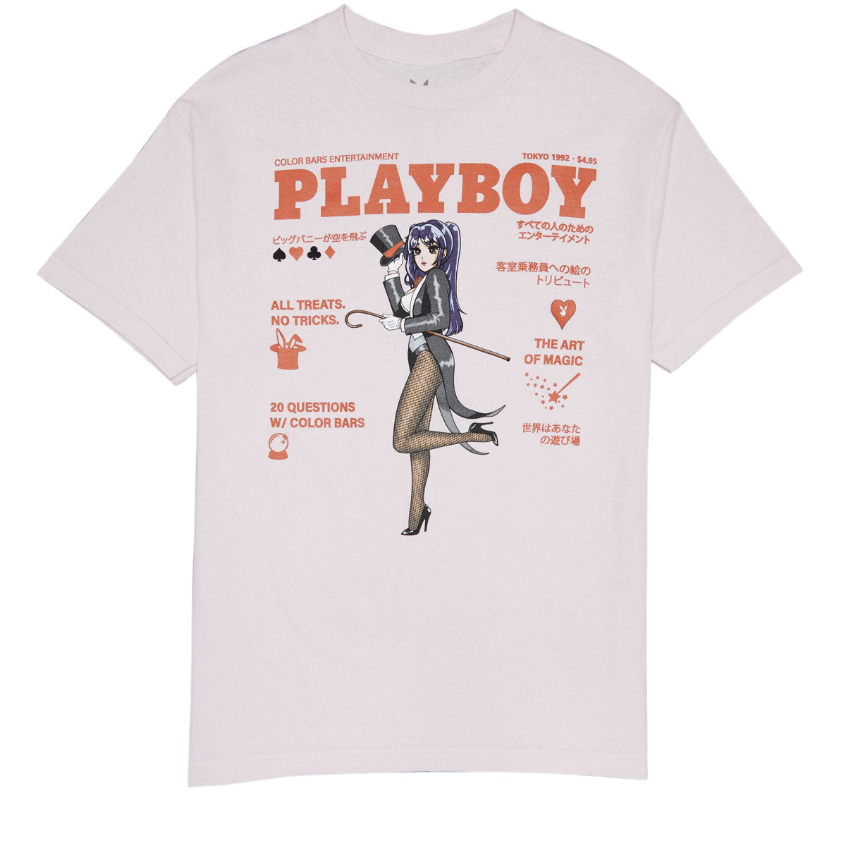 Color Bars x Playboy Tokyo Magic T-Shirt - Pink image 1