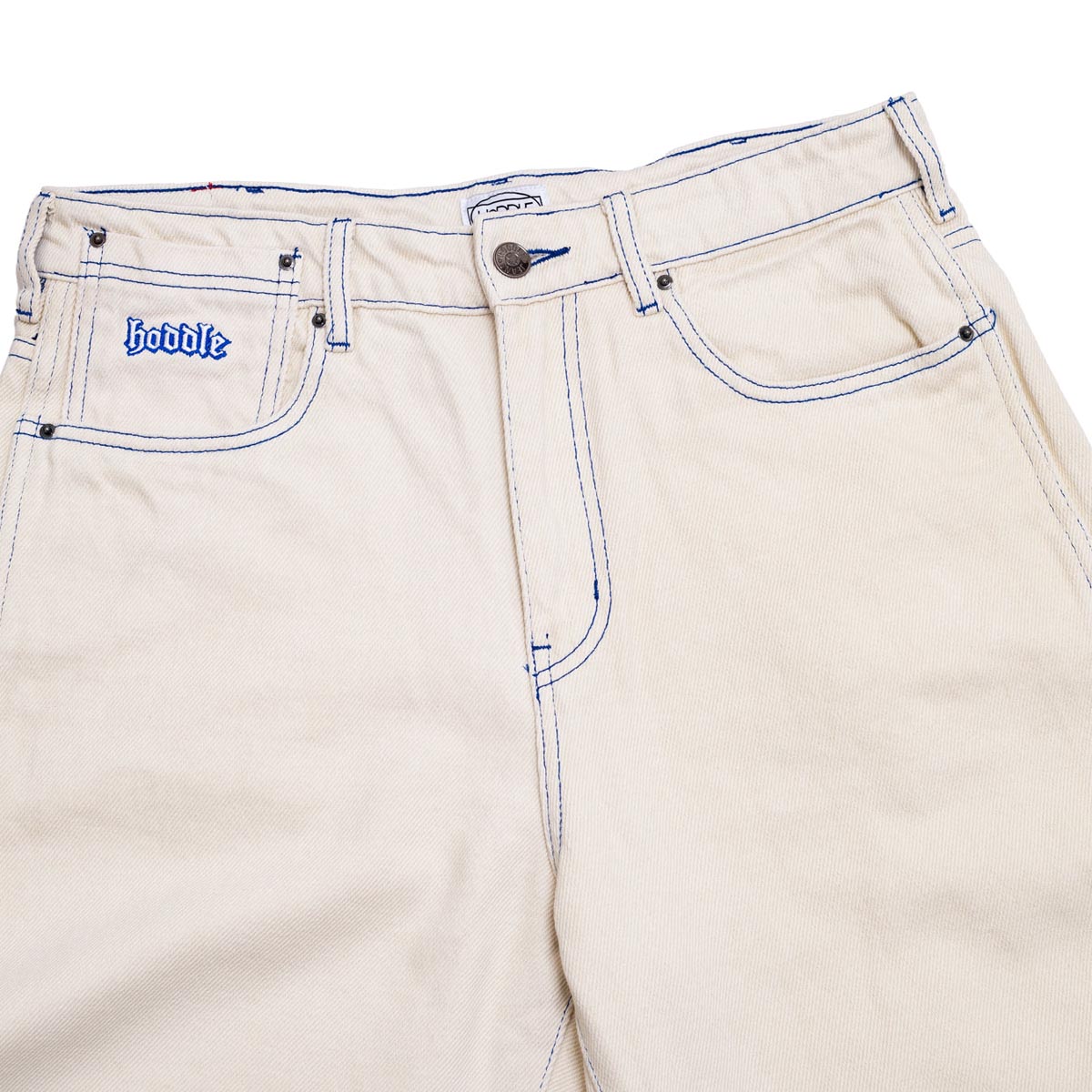 Hoddle 16o Denim Ranger Jeans - White/Blue Stich image 5
