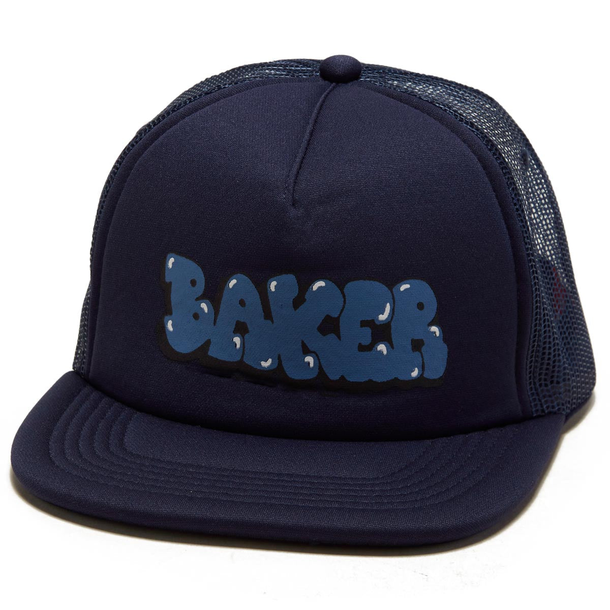 Baker Bubble Mesh Trucker Hat - Navy image 1