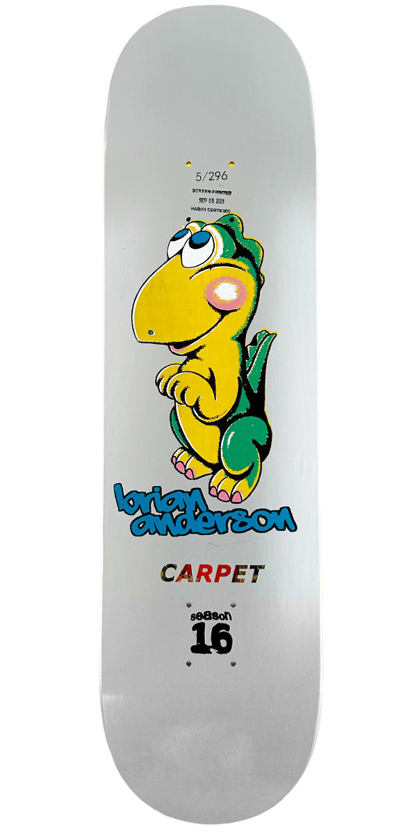 Carpet Company Brian Anderson Dino Skateboard Deck - 8.10