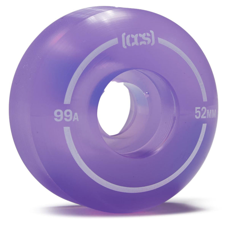 CCS Clear 99a Skateboard Wheels - Purple - 52mm