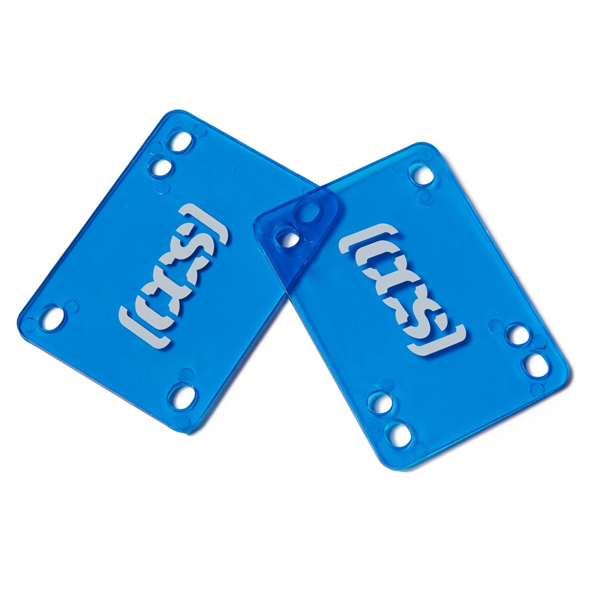 CCS Clear Skateboard Riser Pads - Blue - 1/8