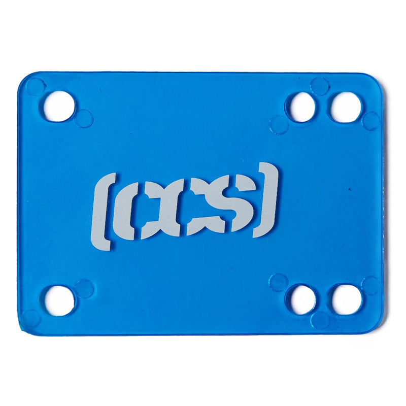 CCS Clear Skateboard Riser Pads - Blue - 1/8