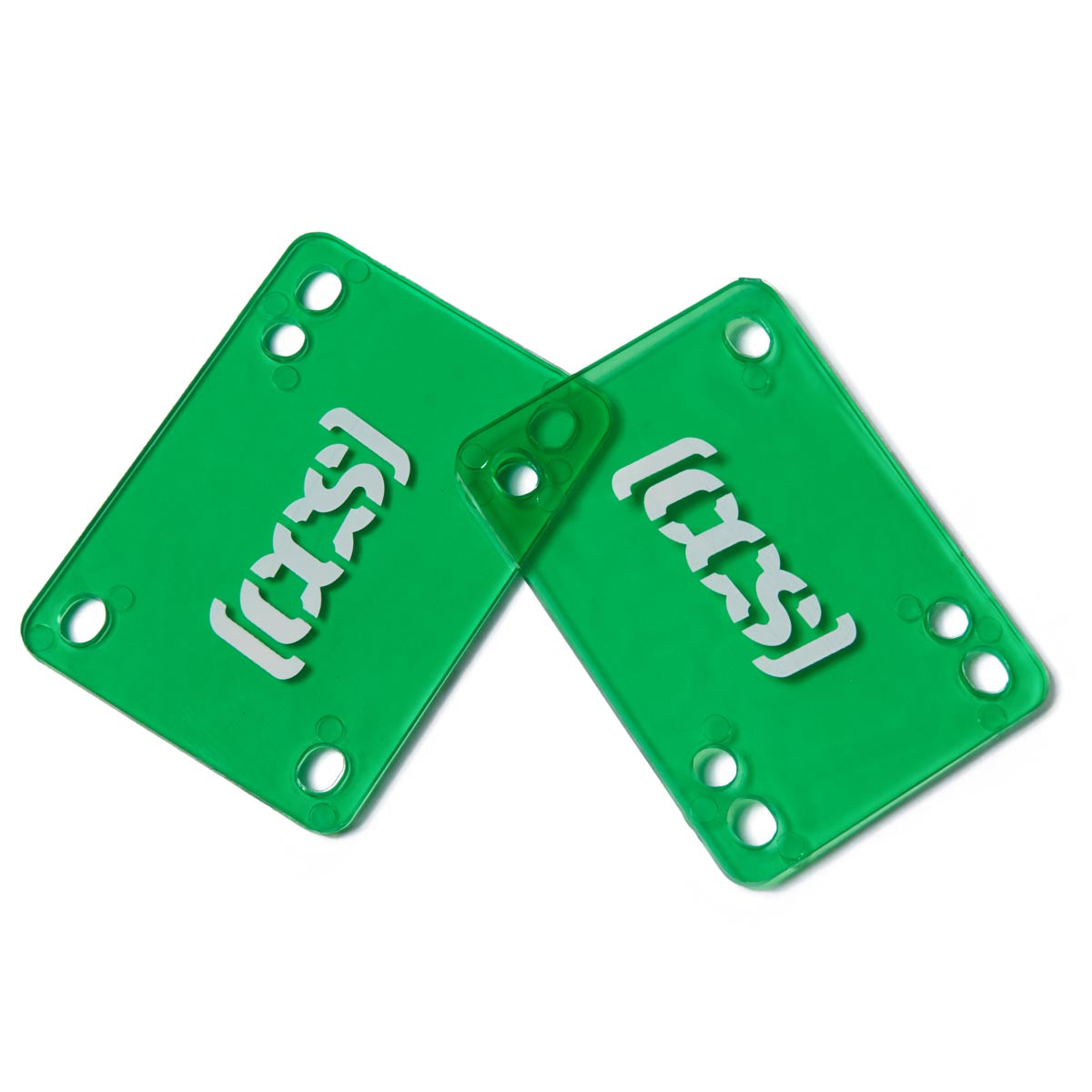 CCS Clear Skateboard Riser Pads - Green - 1/8