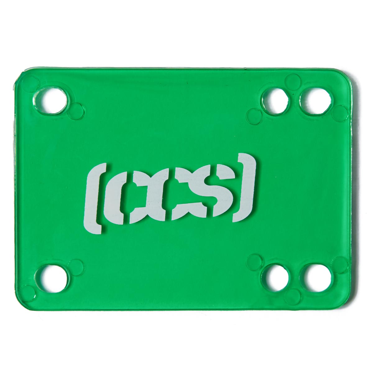CCS Clear Skateboard Riser Pads - Green - 1/8