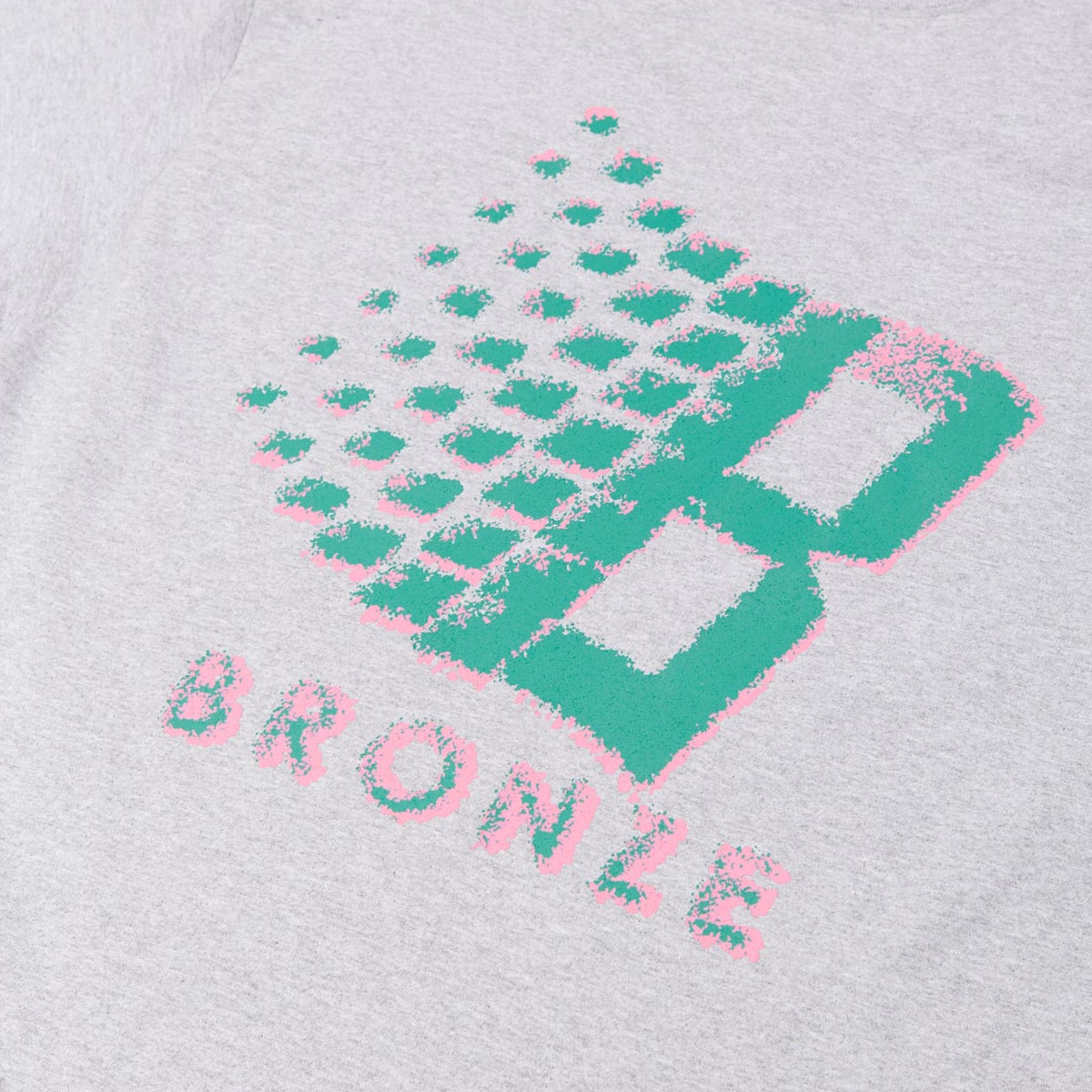 Bronze 56k B Logo T-Shirt - Heather Grey image 3
