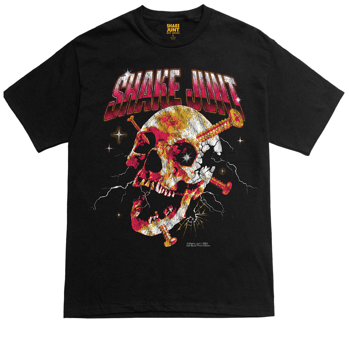 Shake Junt Skull Skrew 3 T-Shirt - Black image 1